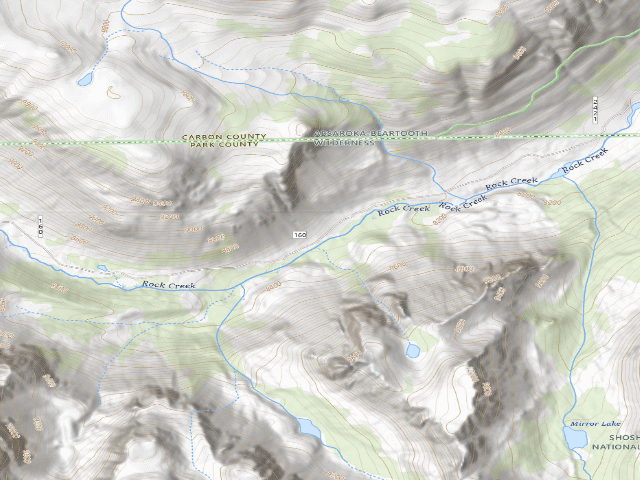 USGS topographic map of USFS dispersed camp — WY