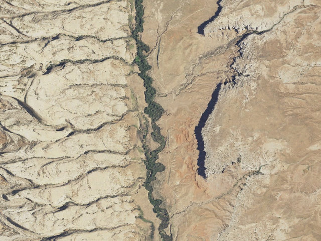 Aerial image of Utah Trust Land Dispersed Camping — San Juan County, UT (37.3510, -109.6289)