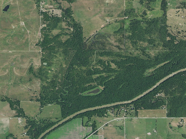Aerial image of UV South (Oologah WMA)