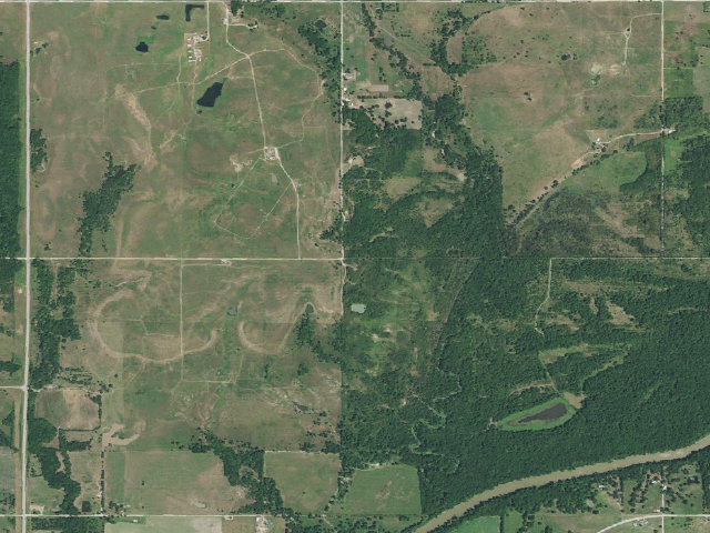Aerial image of UV West (Oologah WMA)
