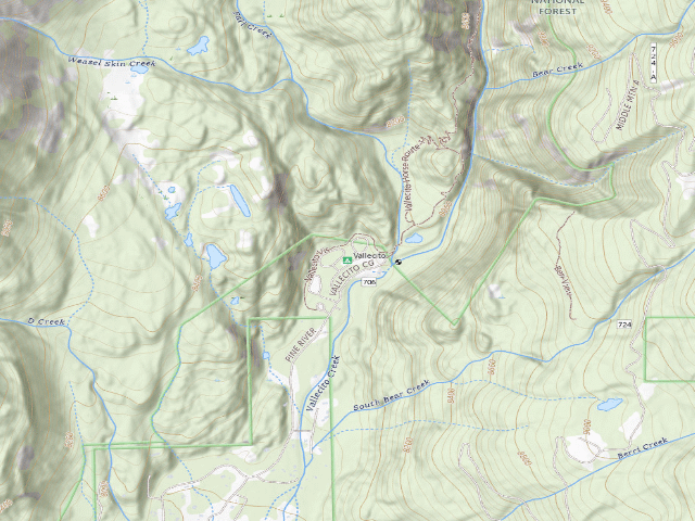 USGS topographic map of Vallecito