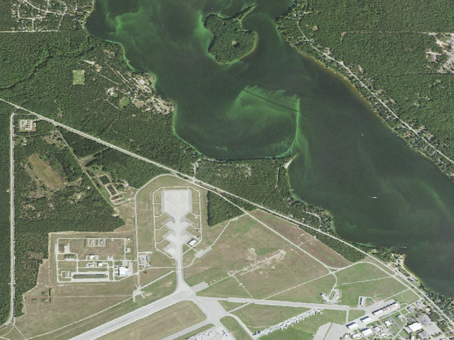 Aerial image of Van Etten Lake State Forest Campground