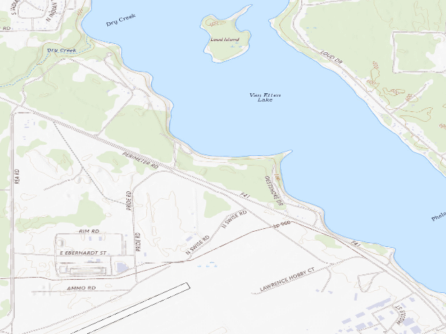 USGS topographic map of Van Etten Lake State Forest Campground