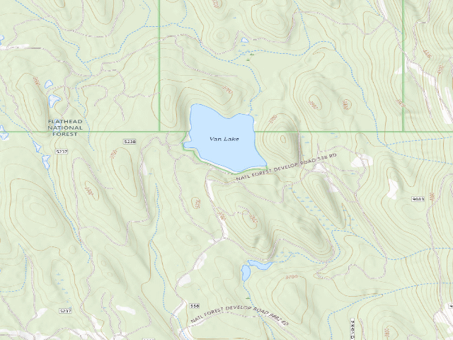 USGS topographic map of Van Lake 1