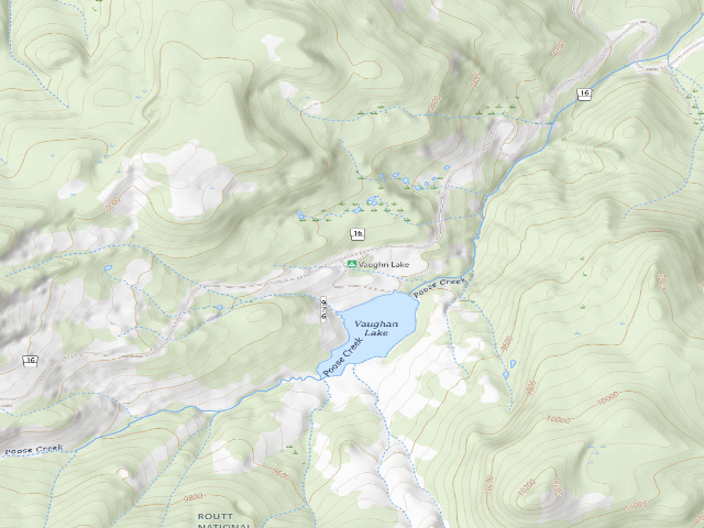 USGS topographic map of Vaughan Lake