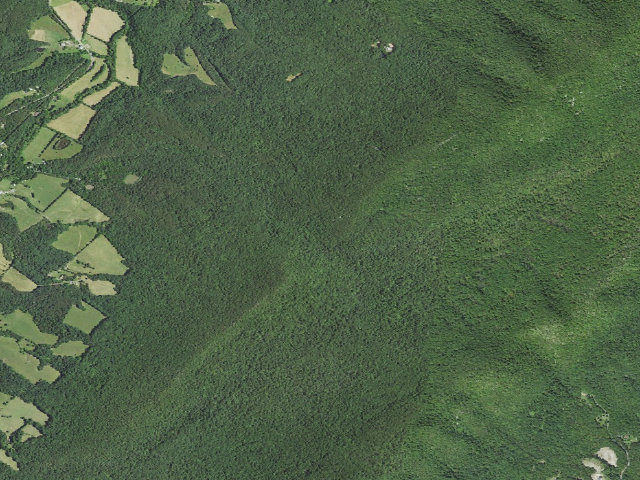Aerial image of Veach Gap Tuscarora-Massanutten Shelter