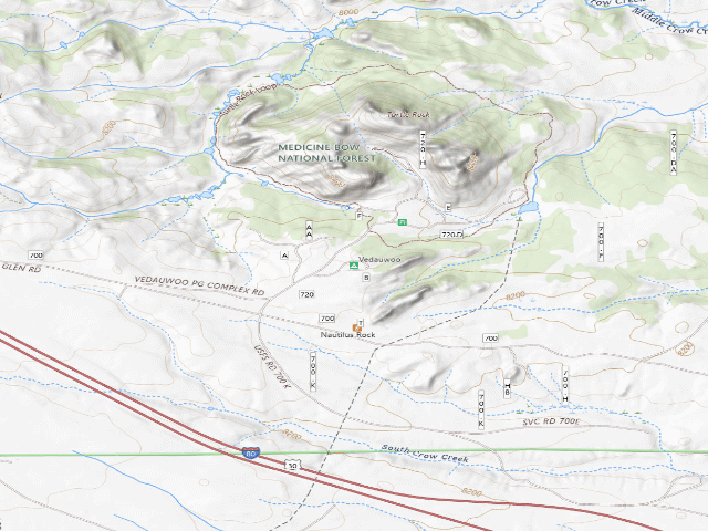 USGS topographic map of Vedauwoo