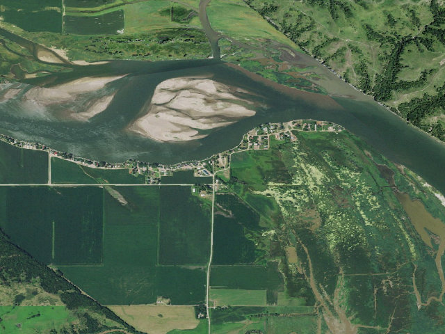 Aerial image of Verdel Landing WMA