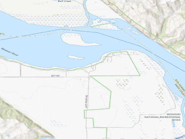 USGS topographic map of Verdel Landing WMA