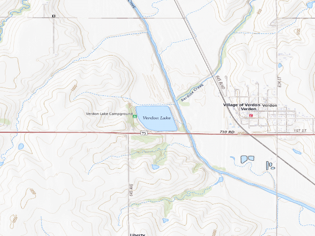 USGS topographic map of Verdon SRA