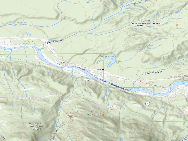 USGS topographic map of Verlot
