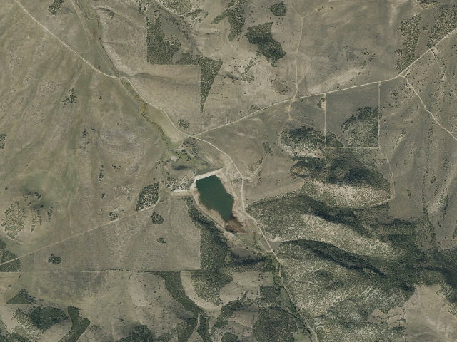 Aerial image of Vernon Reservoir Campground