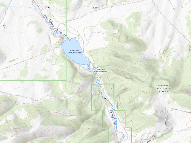USGS topographic map of Vernon Reservoir