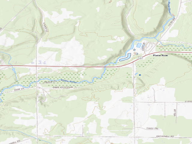 USGS topographic map of Veterans Memorial State Forest Campground