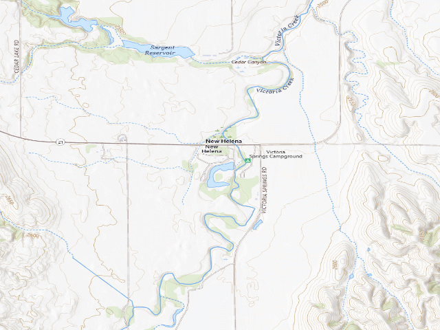USGS topographic map of Victoria Springs SRA