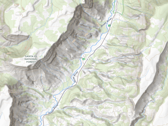 USGS topographic map of Vista Linda Campground