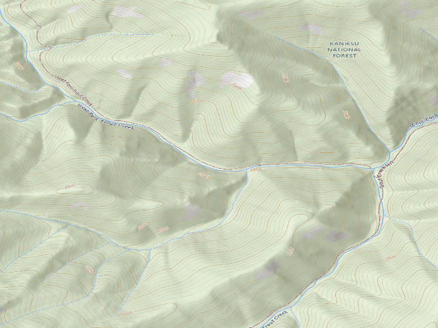 USGS topographic map of W.F. Trout Cr Trail 795-Camp A