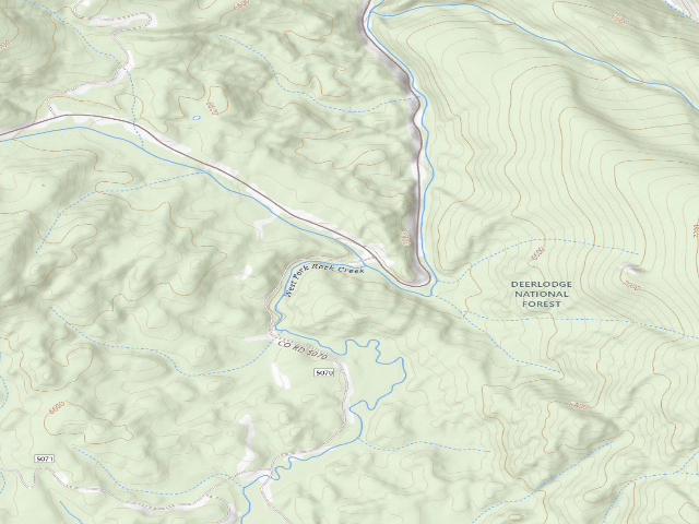 USGS topographic map of W Fk Rock Cr