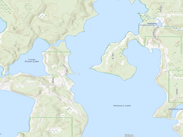USGS topographic map of Wabana-Bluewater Dispersed Campsite M40