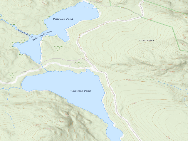 USGS topographic map of Wadleigh North (Nahmakanta Public Land)