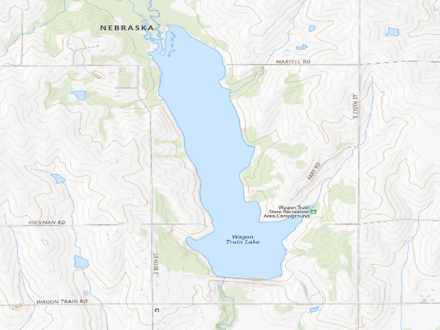 USGS topographic map of Wagon Train SRA