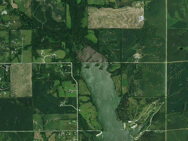 Aerial image of Wagon Train WMA