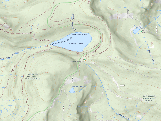 USGS topographic map of Wahtum Lake Campground