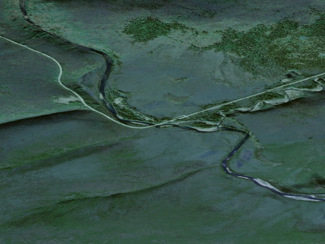Aerial image of Walker Fork Campground (Taylor Highway MP 82)