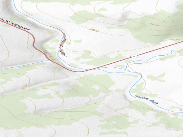 USGS topographic map of Walker Fork Campground (Taylor Highway MP 82)