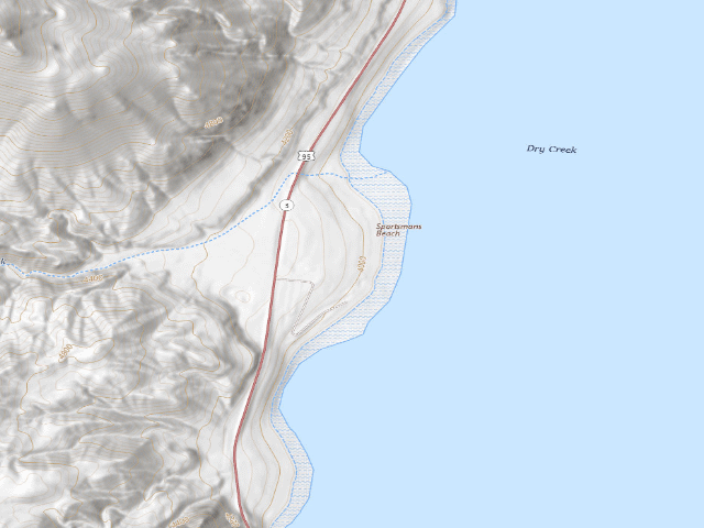 USGS topographic map of Walker Lake Recreation Area