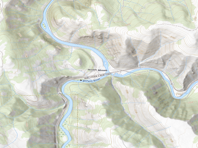 USGS topographic map of Wallowa & Grande Ronde Wild And Scenic Rivers