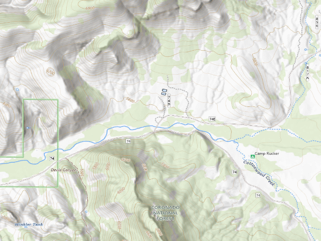 USGS topographic map of Walnut Grove Campground