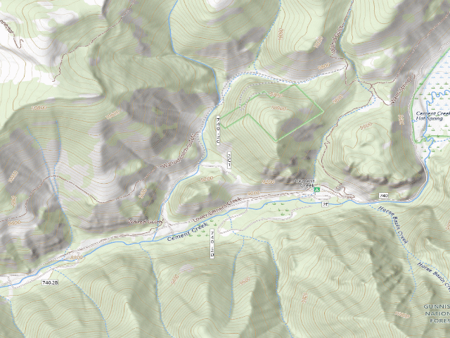 USGS topographic map of Walrod Designated Camping Area