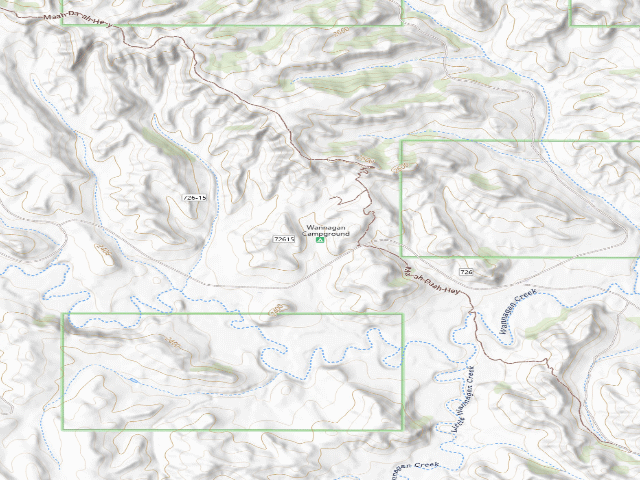 USGS topographic map of Wannagan Campground