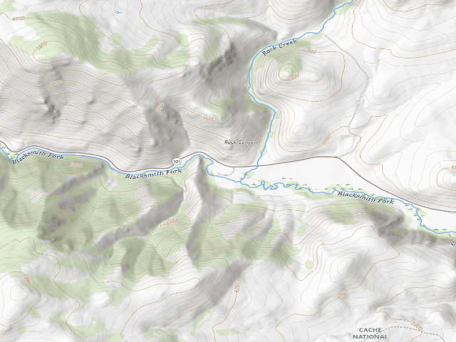 USGS topographic map of Wapiti Campground