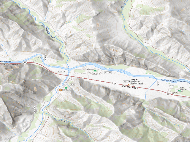 USGS topographic map of Wapiti