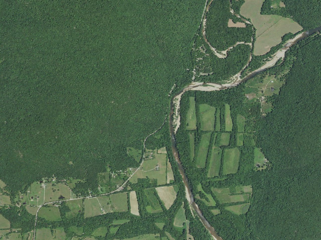 Aerial image of Wappapello Lake Management Lands