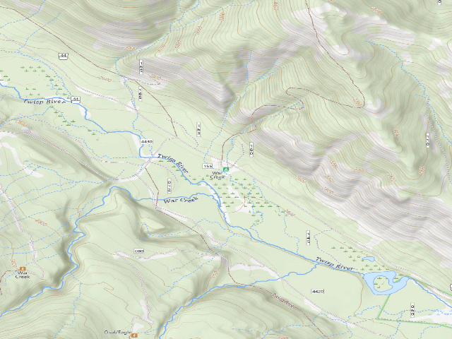 USGS topographic map of War Creek Campground