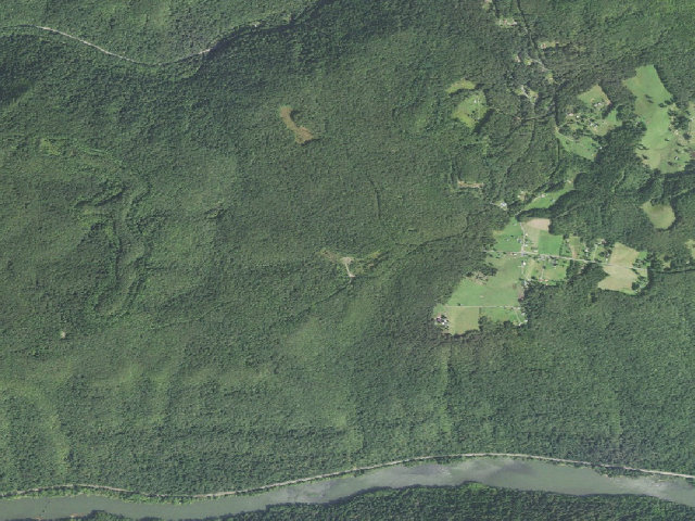 Aerial image of War Ridge / Backus Mountain Campground
