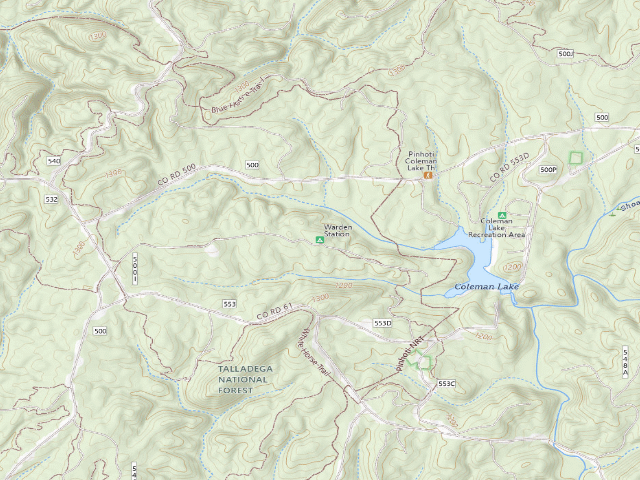 USGS topographic map of Warden Station