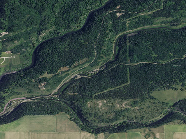 Aerial image of Warm River Campground