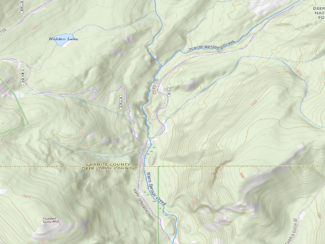 USGS topographic map of Warm Springs Creek-002