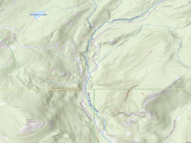 USGS topographic map of Warm Springs Creek-003