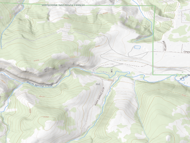 USGS topographic map of Warm Springs Dispersed