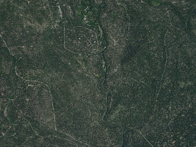 Aerial image of Warner Creek Campground