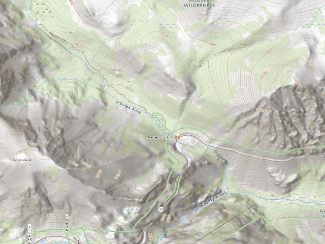 USGS topographic map of Warren Fork Th Cg