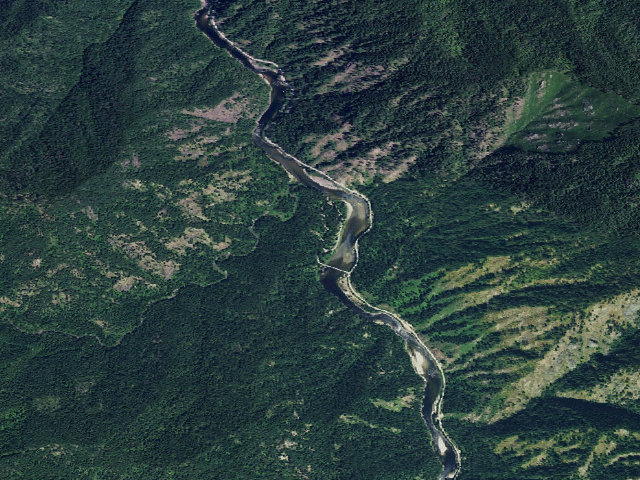 Aerial image of Washington Creek Campground