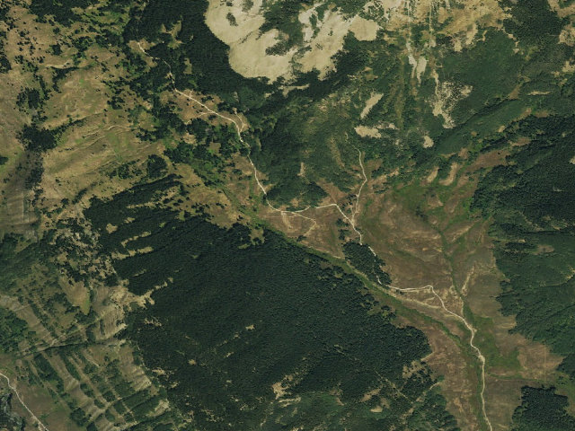 Aerial image of Washington Gulch Designated Camping Area