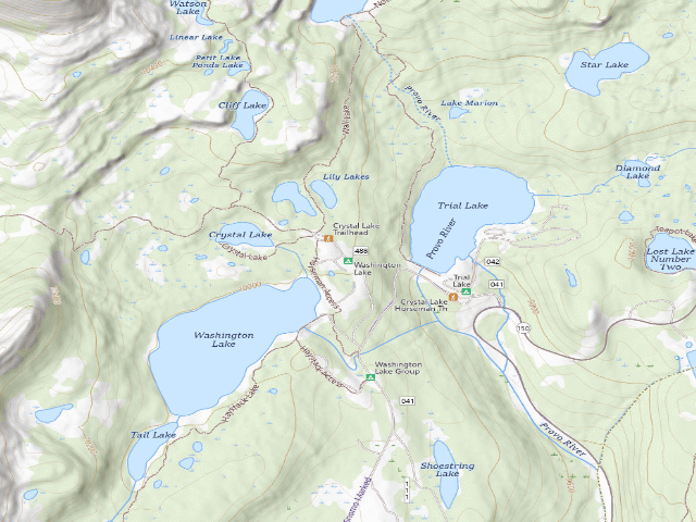 USGS topographic map of Washington Lake