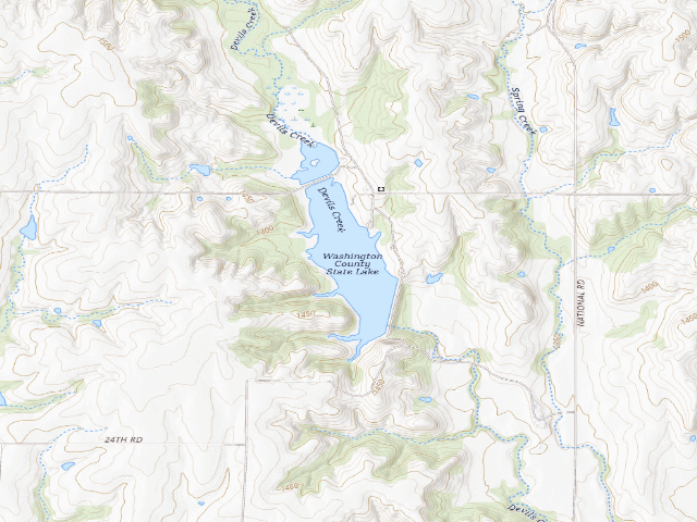 USGS topographic map of Washington State Fishing Lake